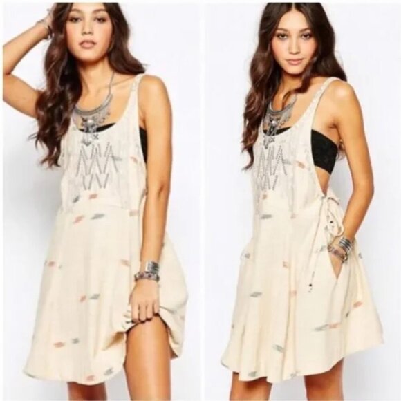 Free People Arizona Mini Dress in Tea Combo - Picture 2 of 8